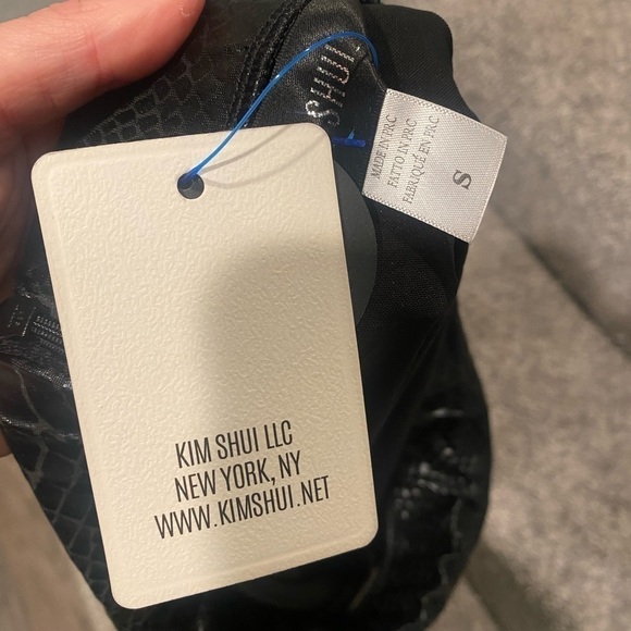 Kim Shui Black Croc-Embossed Jersey Midi Skirt - NWT - Picture 6 of 15